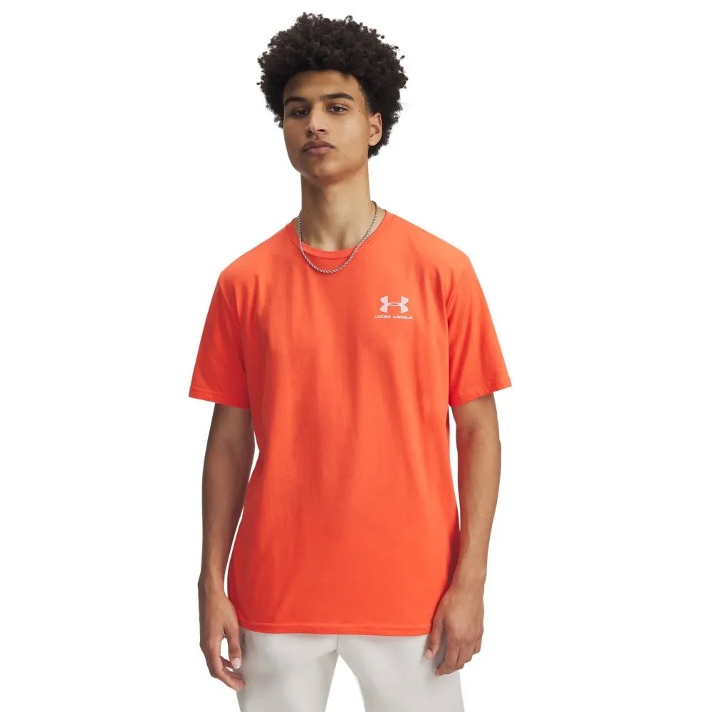 CAMISETA UNDER ARMOUR SPORTSTYLE LEFT CHEST SS LARANJA MASCULINA