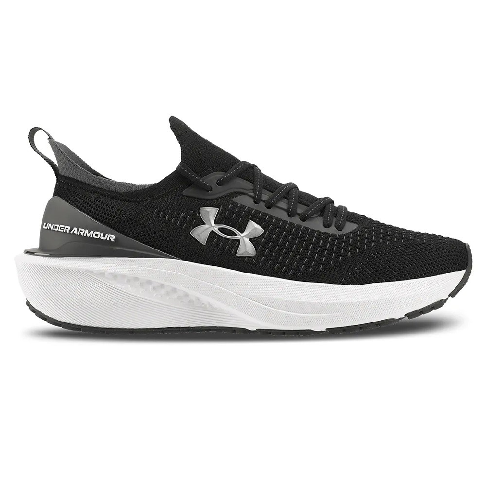 TÊNIS UNDER ARMOUR CHARGED QUICKER 2 PRETO COM BRANCO MASCULINO