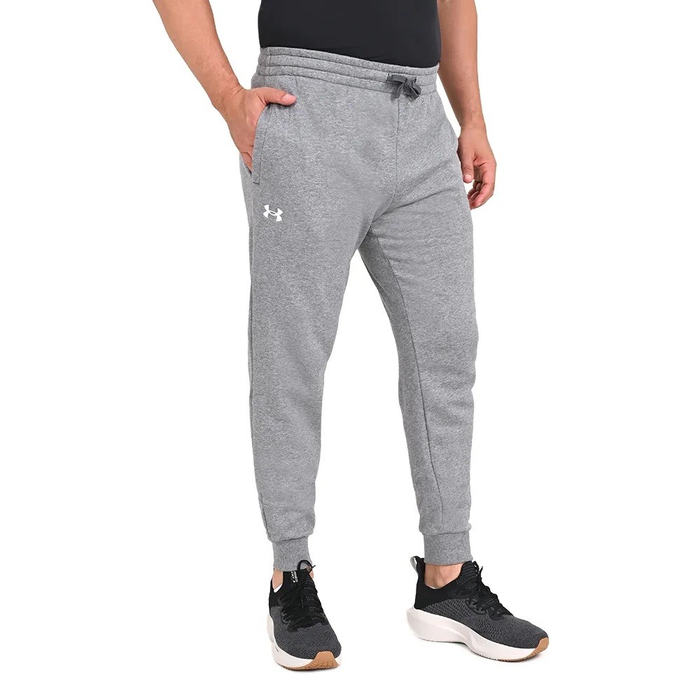 CALÇA DE MOLETOM UNDER ARMOUR RIVAL FLEECE JOG CINZA MASCULINA