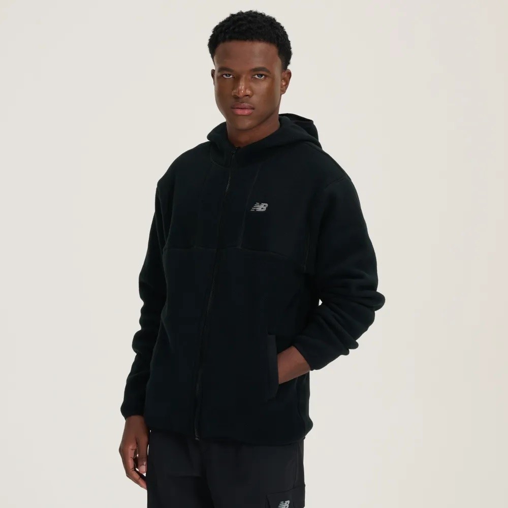 Jaqueta new balance fleece preta masculina :: Amil Esportes