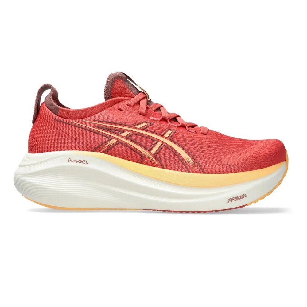 TÊNIS ASICS GEL-NIMBUS 27 ROSA COM LARANJA FEMININO