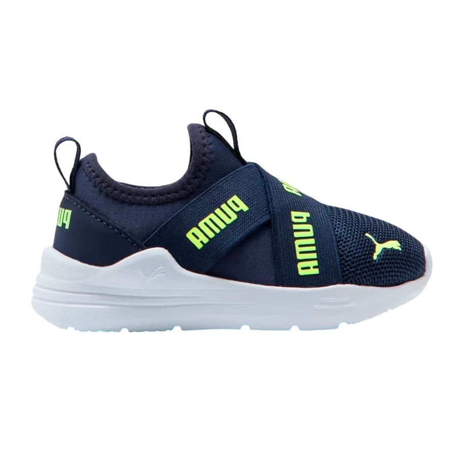 TÊNIS PUMA WIRED RUN SLIP-ON BDP AZUL MARINHO INFANTIL
