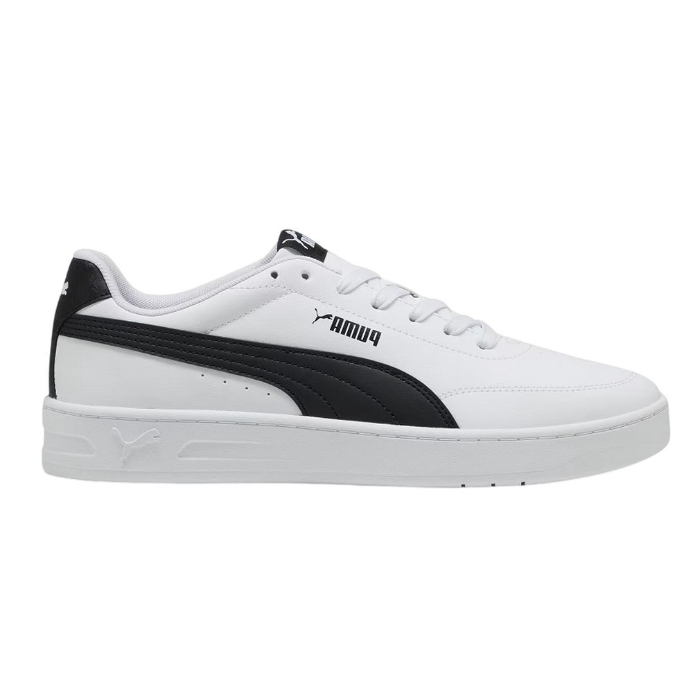 TÊNIS PUMA COURT CLASSIC CLEAN BRANCO COM PRETO MASCULINO
