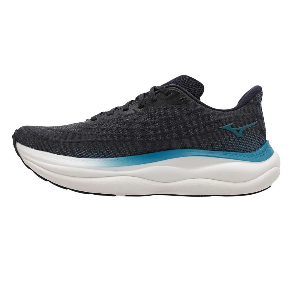 Tênis mizuno wave sky 9 azul com amarelo masculino :: Amil Esportes