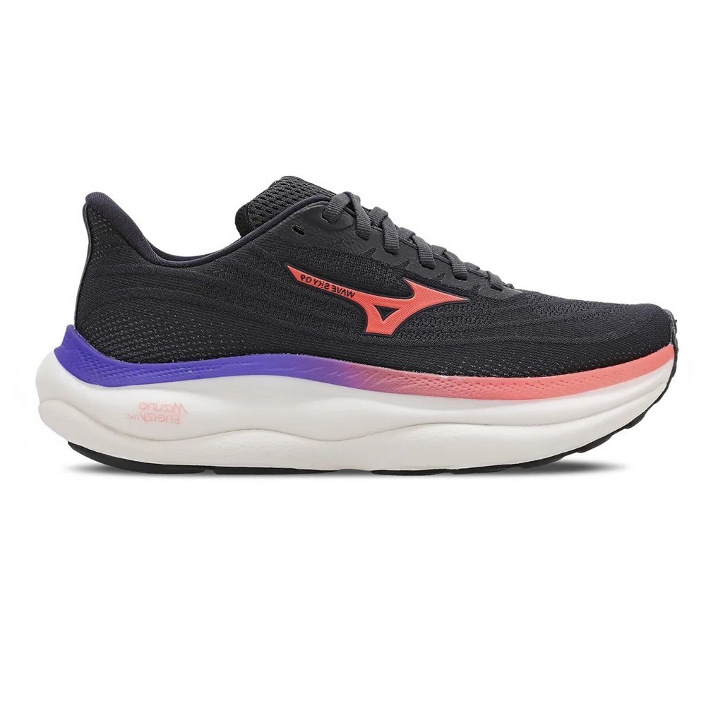 TÊNIS MIZUNO WAVE SKY 9 PRETO COM ROSA FEMININO