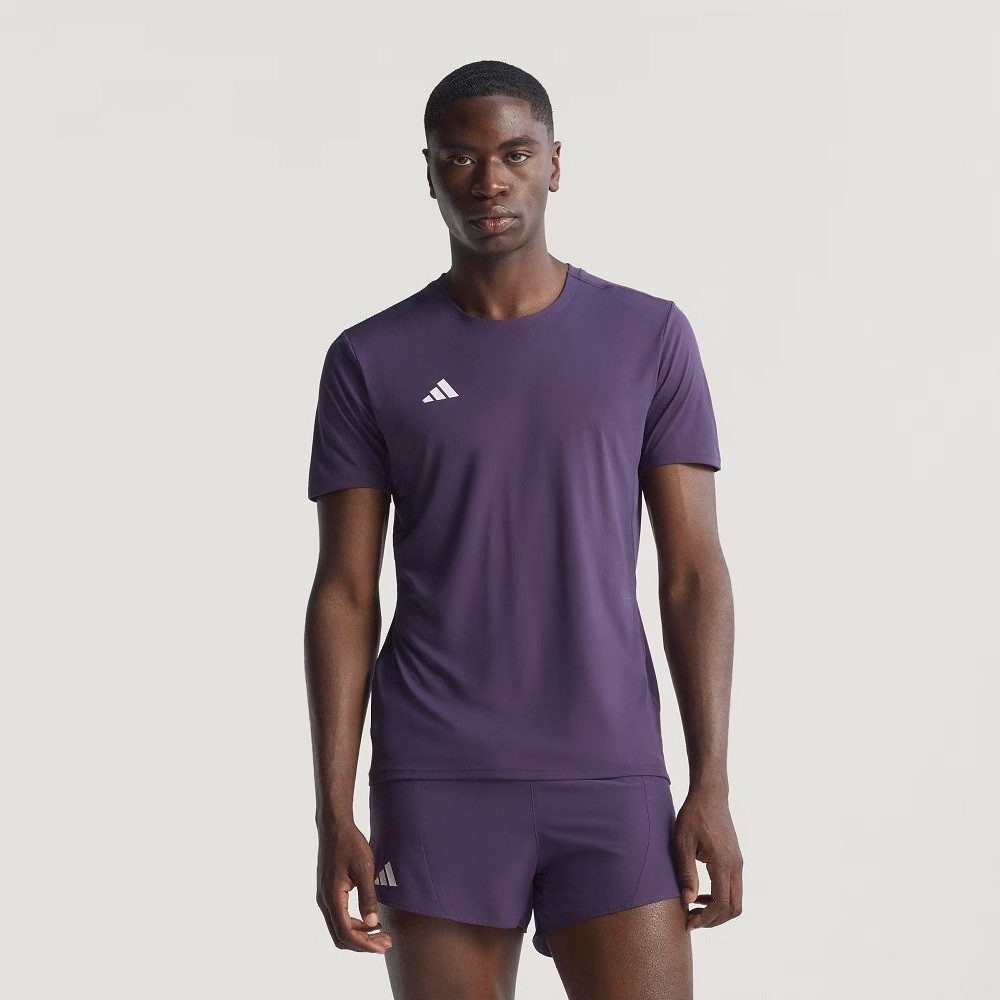 Camiseta adidas adizero essentials roxa masculina :: Amil Esportes