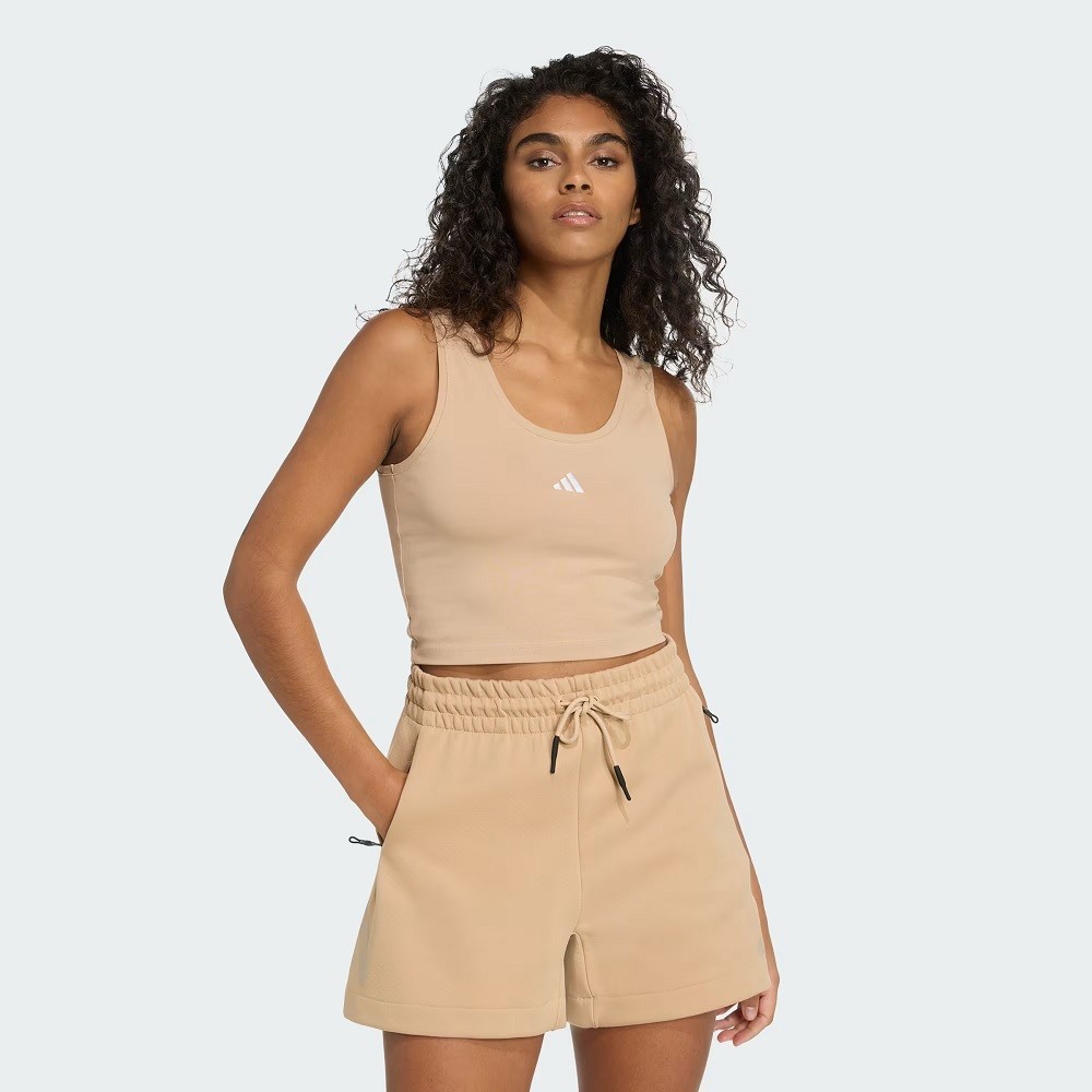 REGATA ADIDAS SMALL LOGO MARROM FEMININA