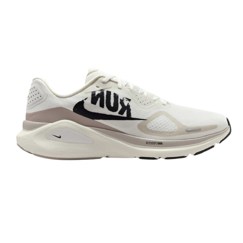 Tênis nike air zoom structure 26 run branco com marrom masculino