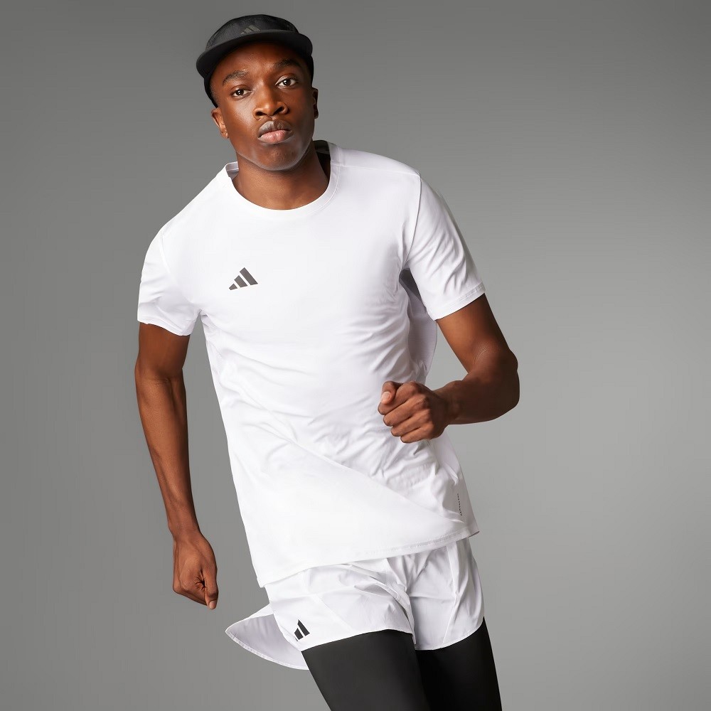 CAMISETA ADIDAS ADIZERO ESSENTIALS BRANCA MASCULINA