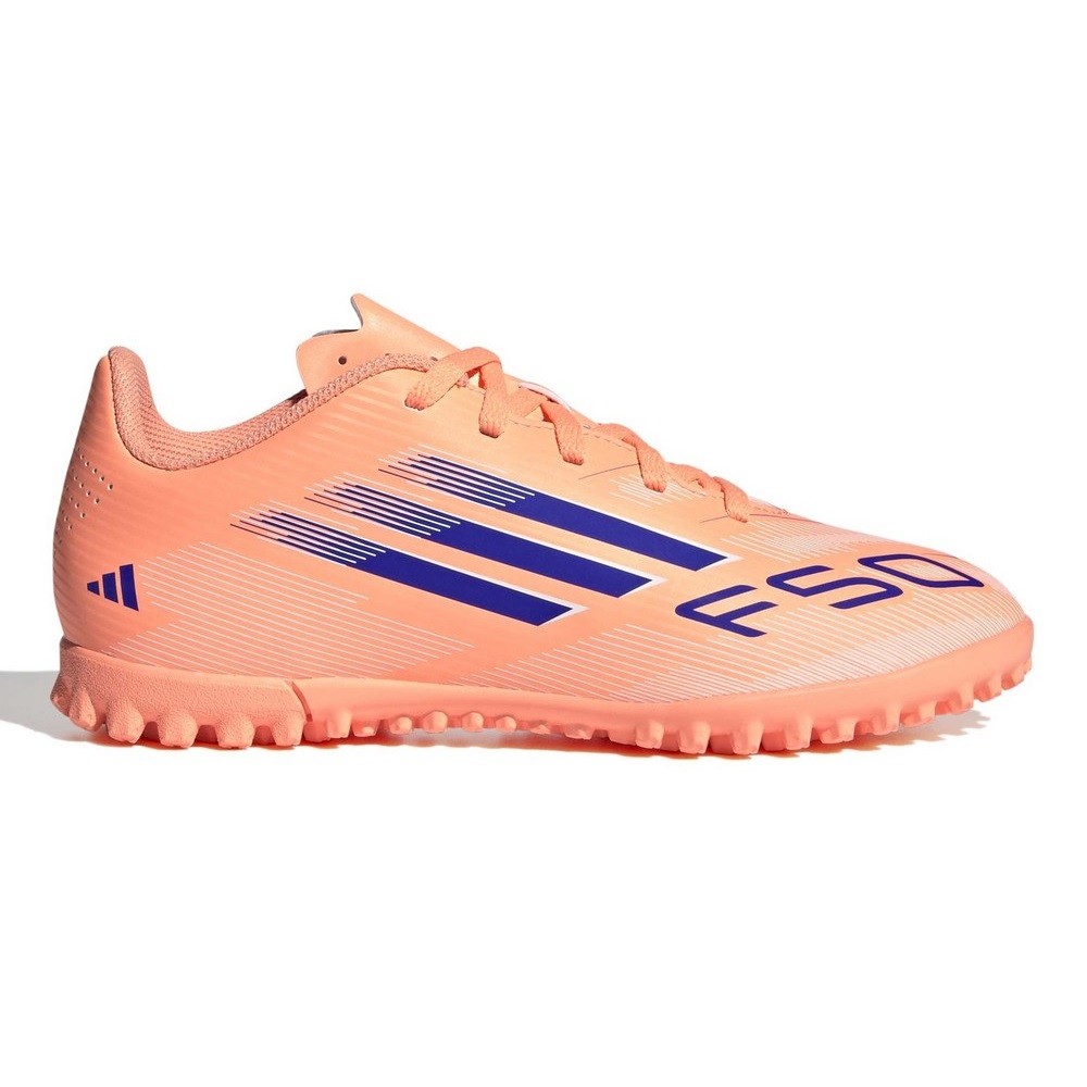 CHUTEIRA SOCIETY ADIDAS F50 CLUB LARANJA COM AZUL MARINHO JUVENIL