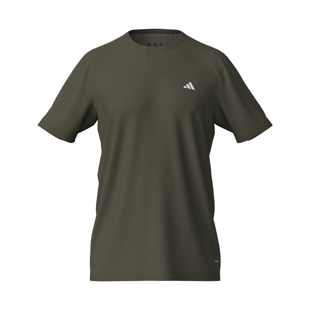 CAMISETA ADIDAS OWN THE RUN 3 LISTRAS VERDE MASCULINA