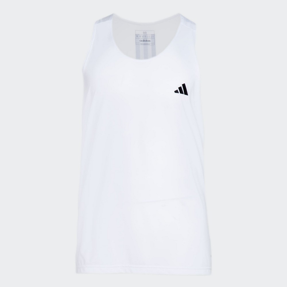REGATA ADIDAS OWN THE RUN 3 LISTRAS BRANCA MASCULINA