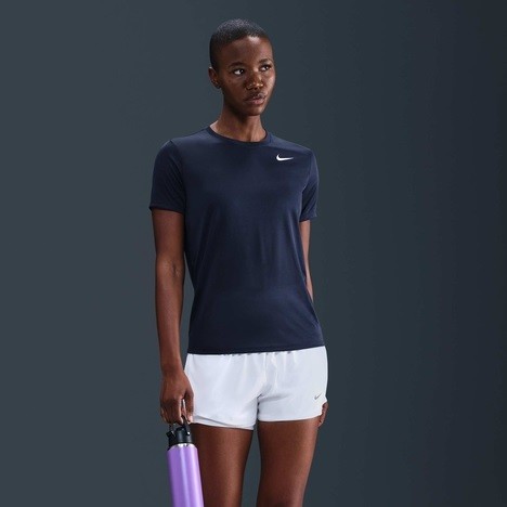 CAMISETA NIKE NK DF TEE RLGD LBR AZUL MARINHO FEMININA
