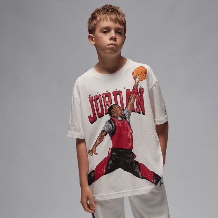 CAMISETA NIKE JORDAN JDN SKETCH BRANCA JUVENIL