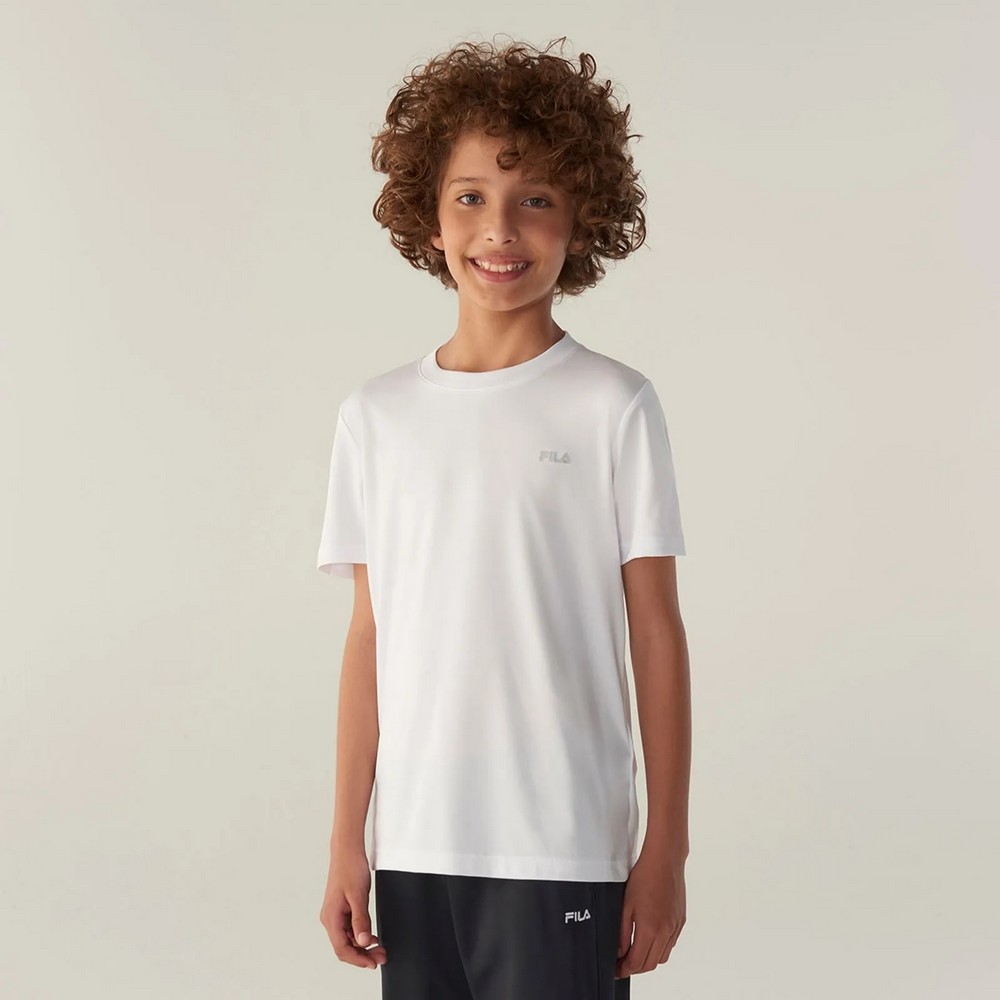 CAMISETA FILA BASIC SPORTS BRANCA JUVENIL