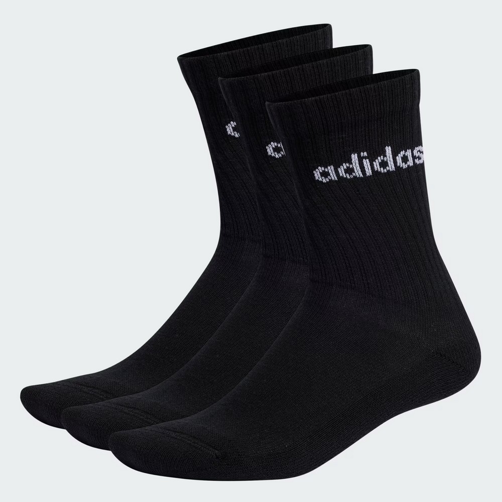 MEIA ADIDAS C LIN CREW 3P PRETA