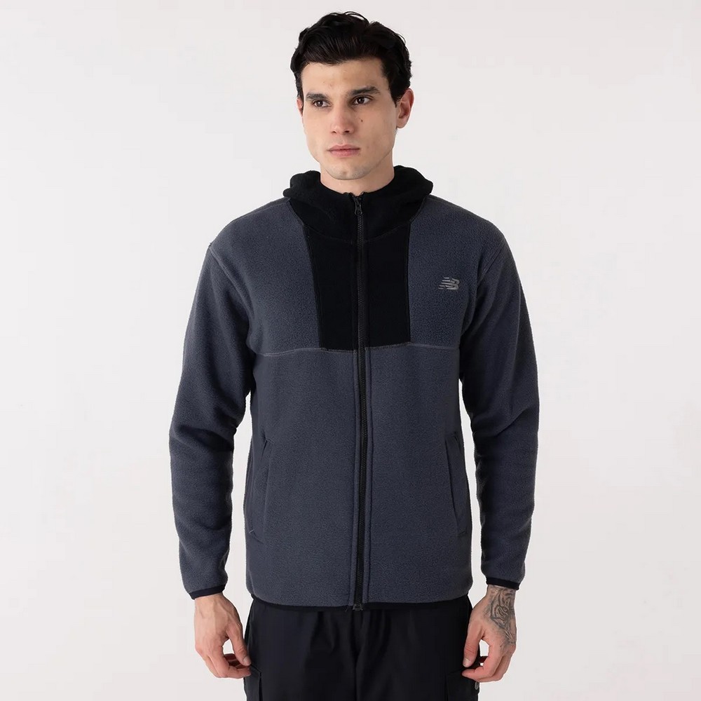 Jaqueta new balance fleece chumbo com preto masculina :: Amil Esportes