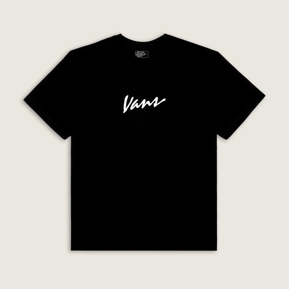 CAMISETA VANS CLASSIC SCRIPT SS TEE PRETA MASCULINA