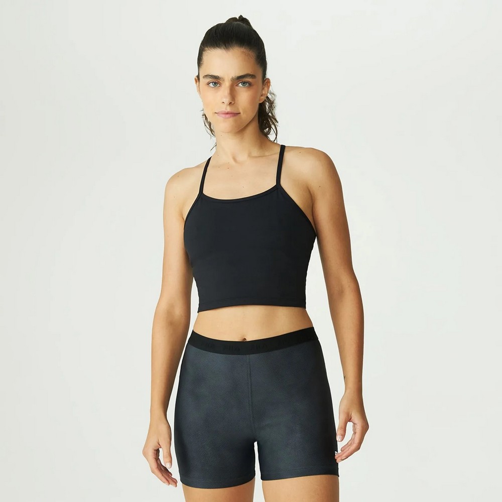 TOP FILA LONG LIFE PRETO FEMININO