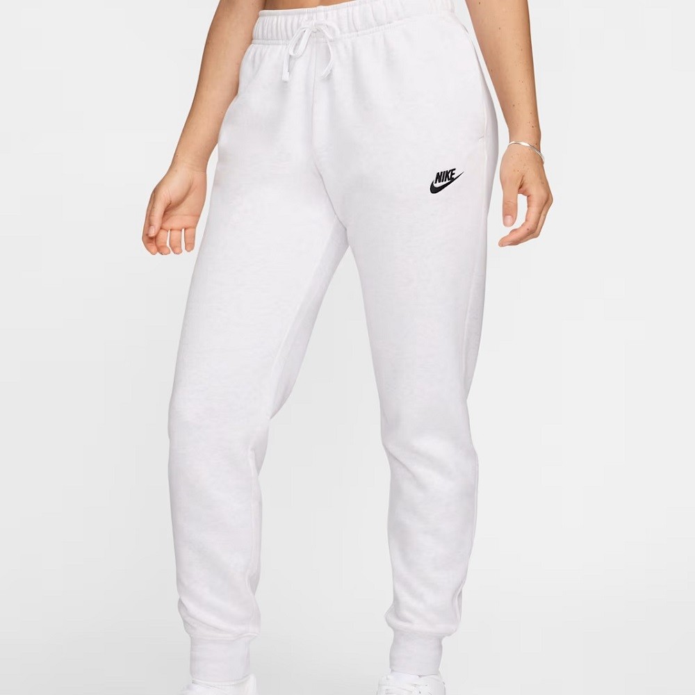 CALÇA DE MOLETOM NIKE NSW CLUB FLC MR PANT STD BRANCA FEMININA