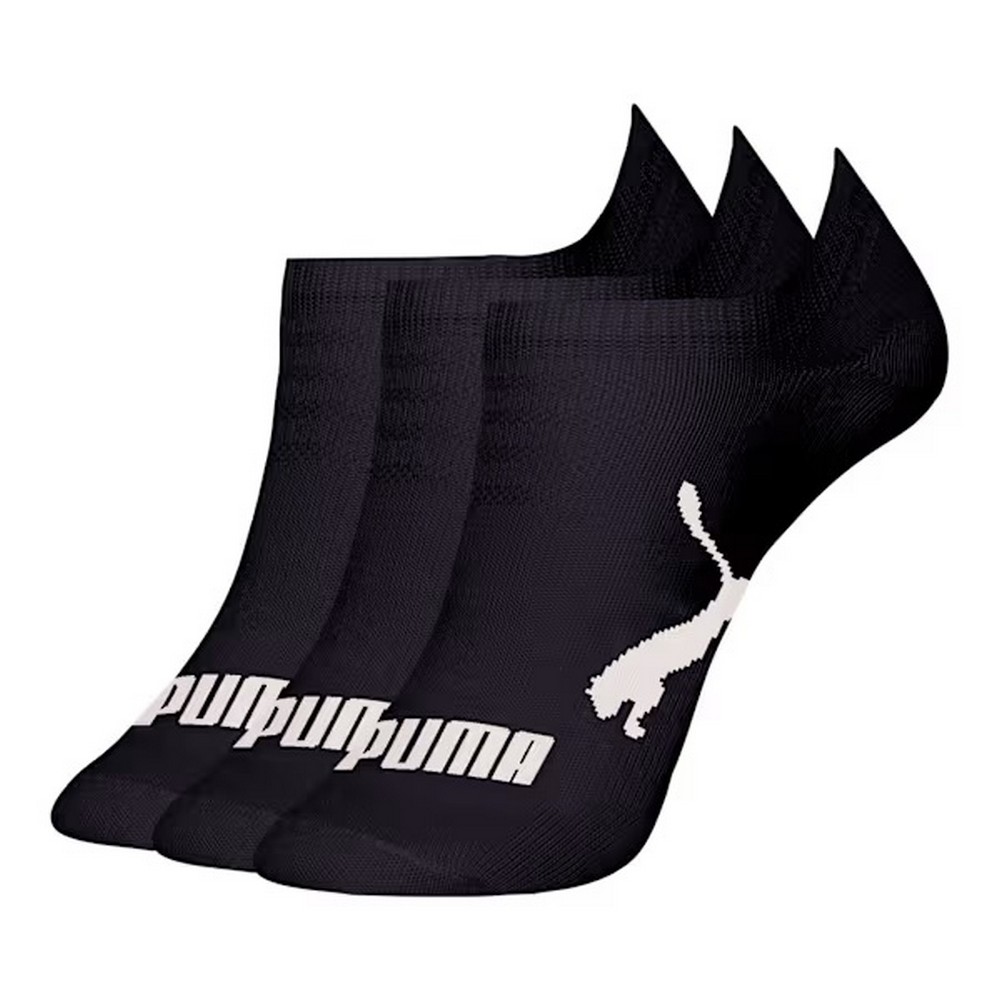 MEIA PUMA SAPATILHA 3 PARES PRETA JUVENIL