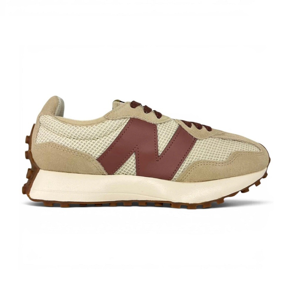 TÊNIS NEW BALANCE 327V1 BEGE COM MARROM FEMININO