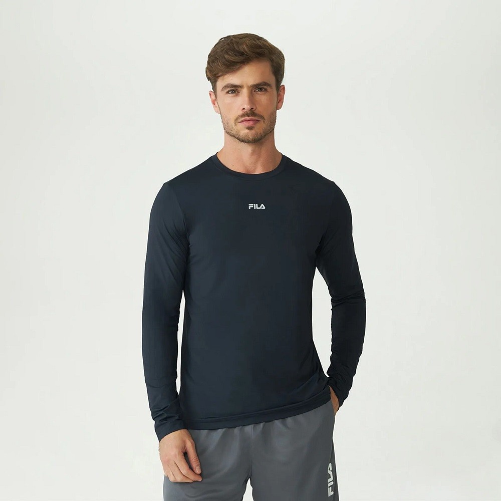 CAMISETA FILA SUN PROTECT BREEZY PRETA MASCULINA