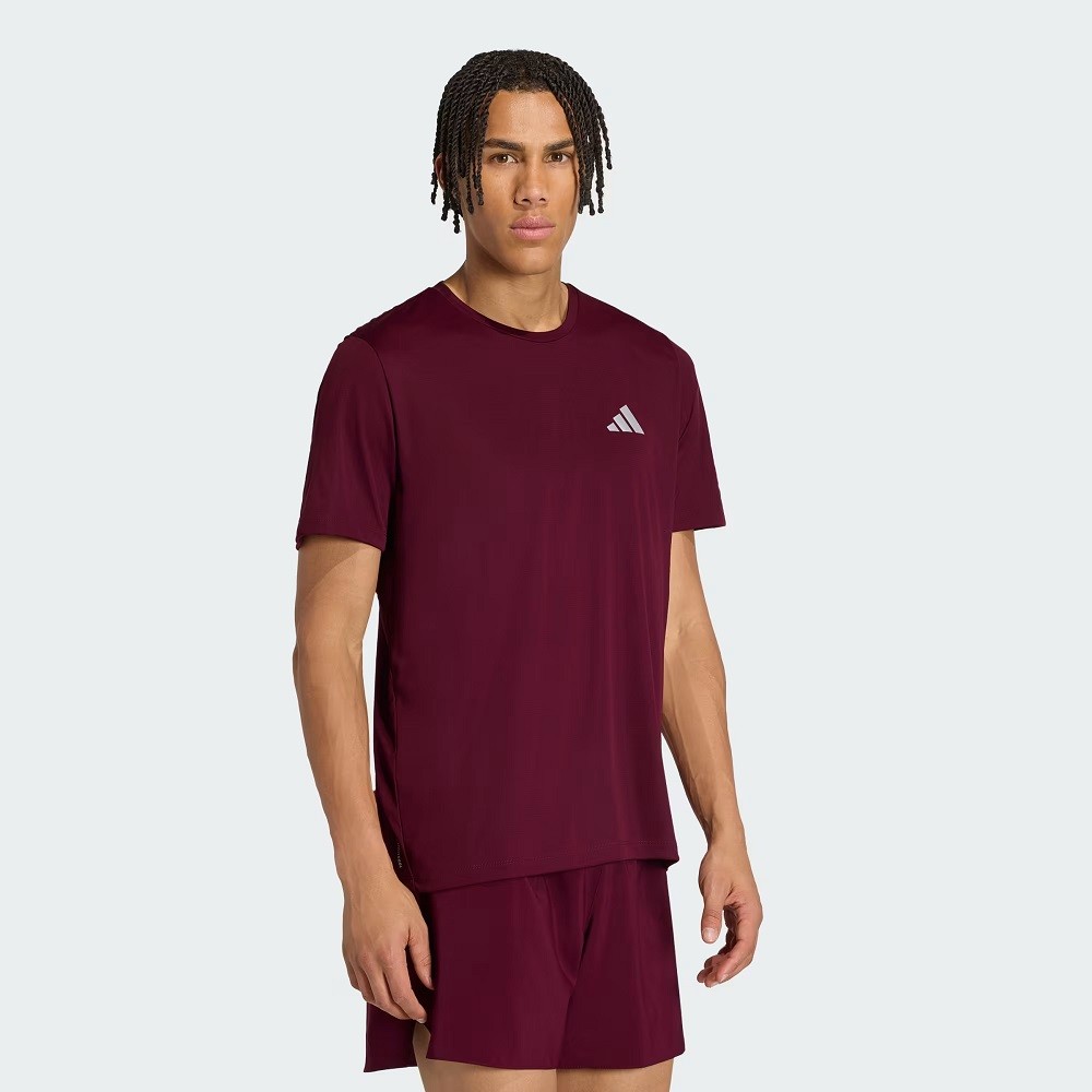 CAMISETA ADIDAS CORRIDA ESSENTIALS VINHO MASCULINA
