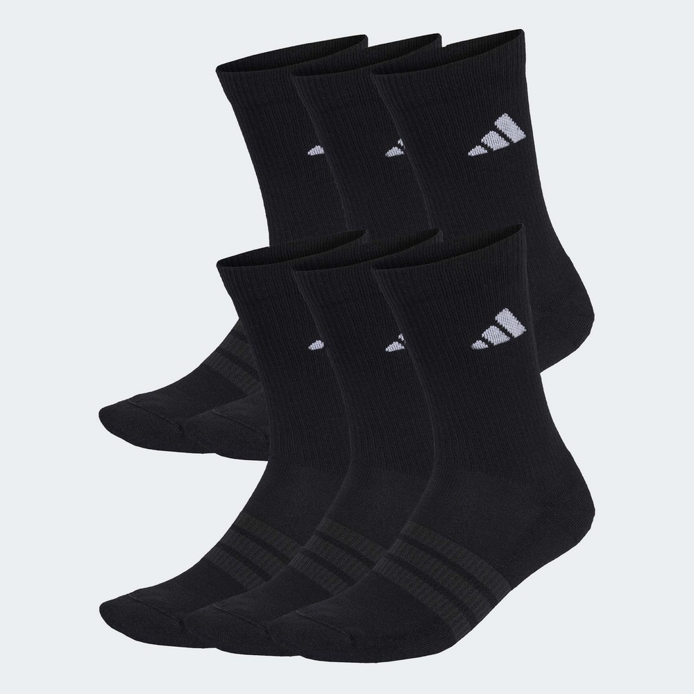 MEIA ADIDAS ESS CREW 6 PARES PRETA
