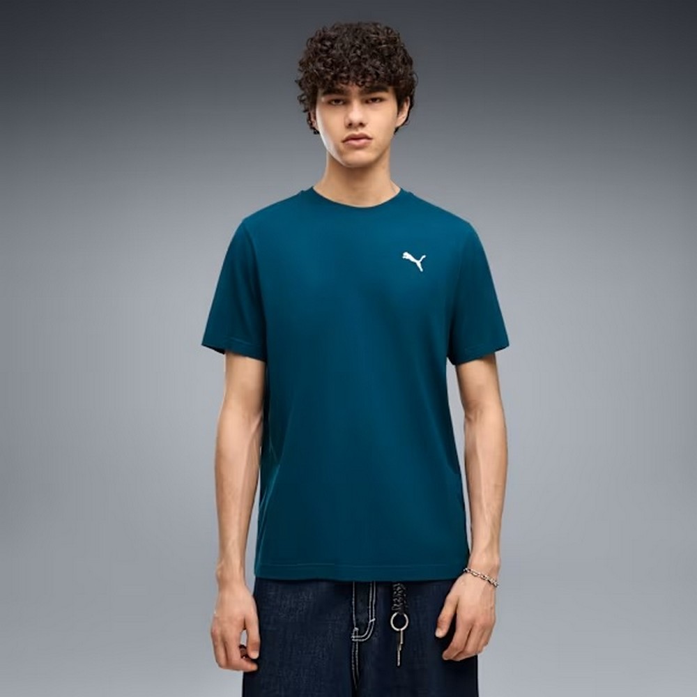 CAMISETA PUMA WARDROBE ESS TEE VERDE MASCULINA