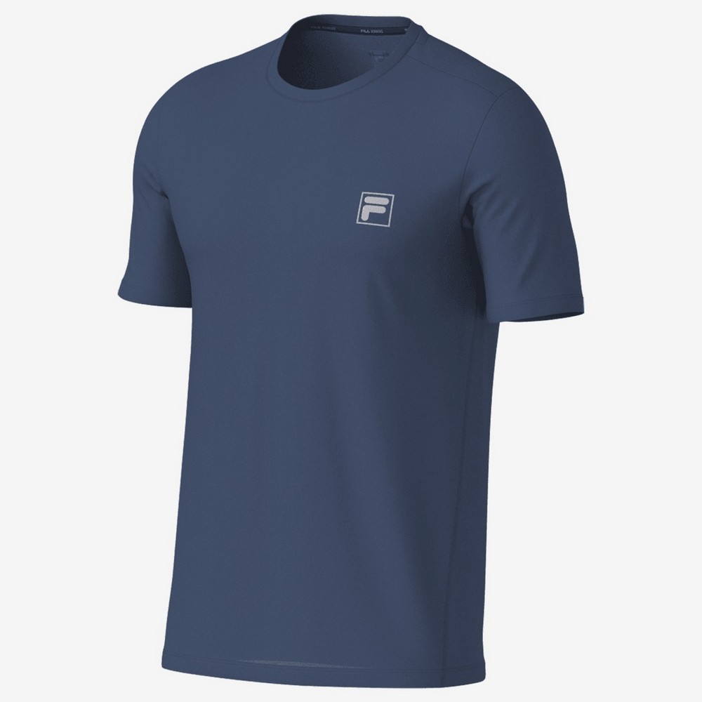 CAMISETA FILA REFLECTIVE CORE RUN AZUL MARINHO MASCULINA